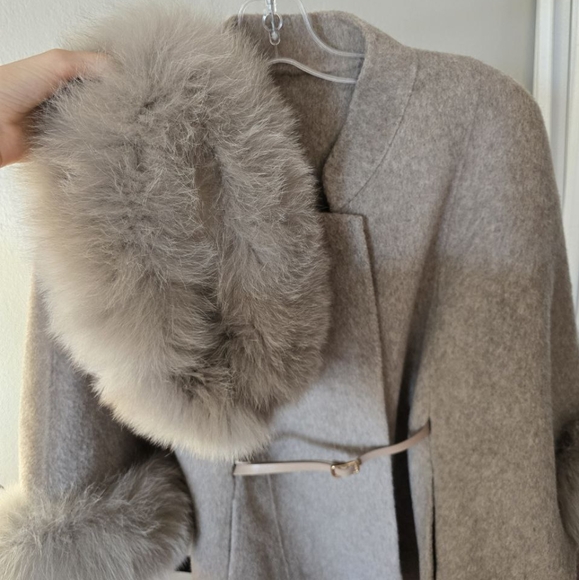 High End Double Sided Coat Women's Fox Collar Cloak Shawl Woolen Fashion - Picture 7 of 7